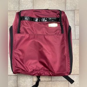 Samantha Brown Nylon Lightweight Backpack Burgandy Red